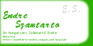 endre szamtarto business card